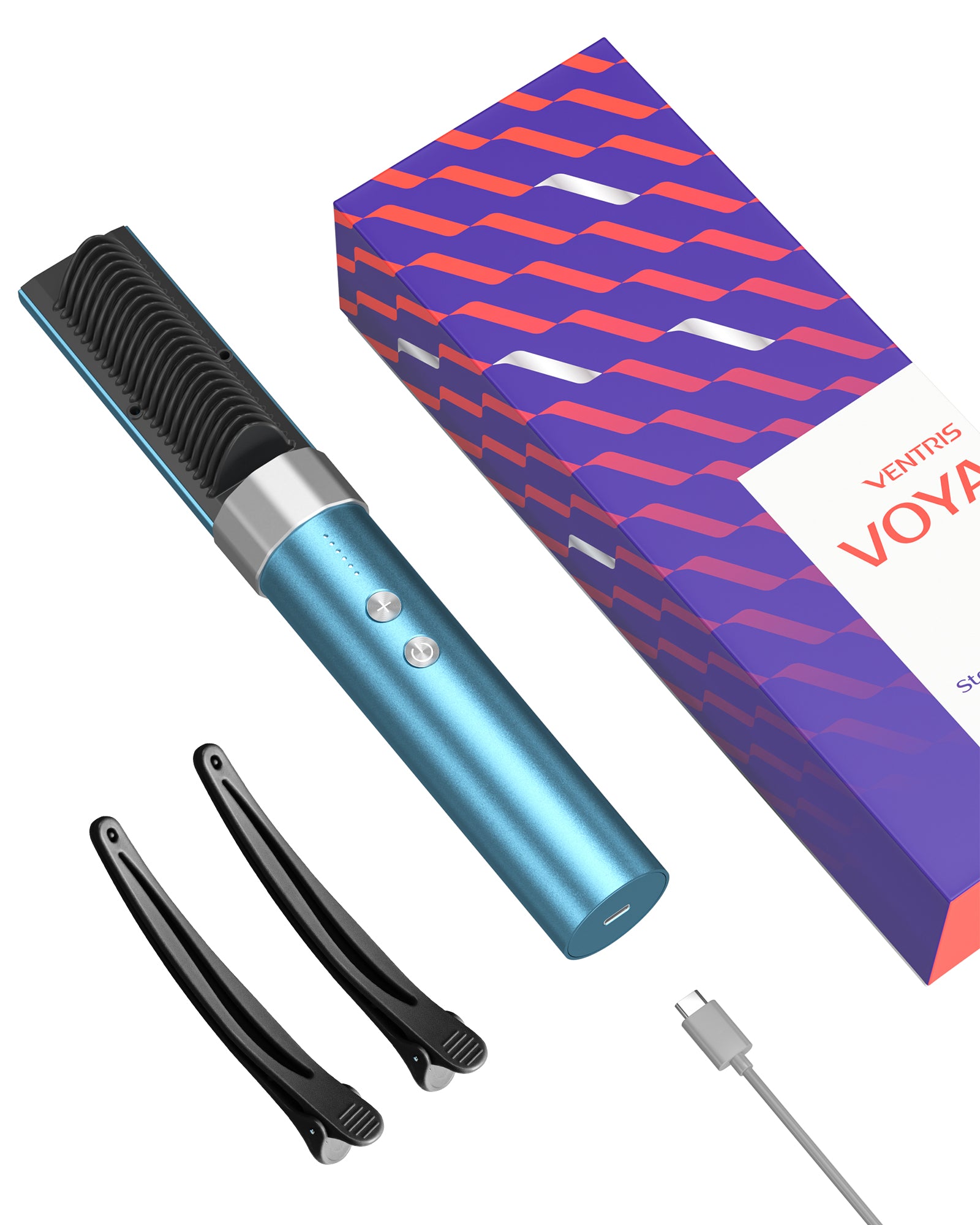VOYA Cordless Ionic Hair Straightener Brush