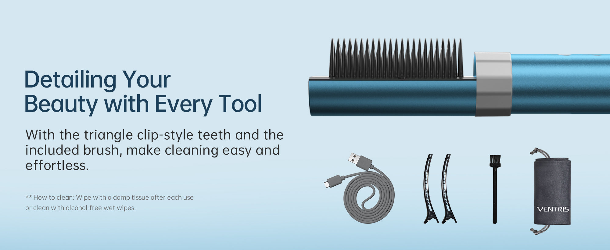 VENTRIS VOYA Cordless Hair Straightener Brush_DetailingYourBeautyWithEveryTool_PC