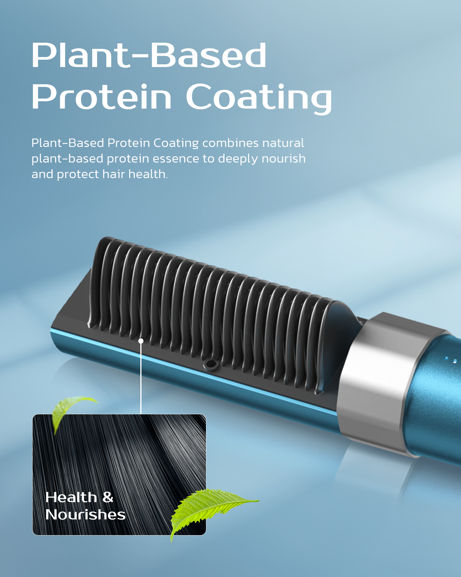 VOYA Cordless Ionic Hair Straightener Brush