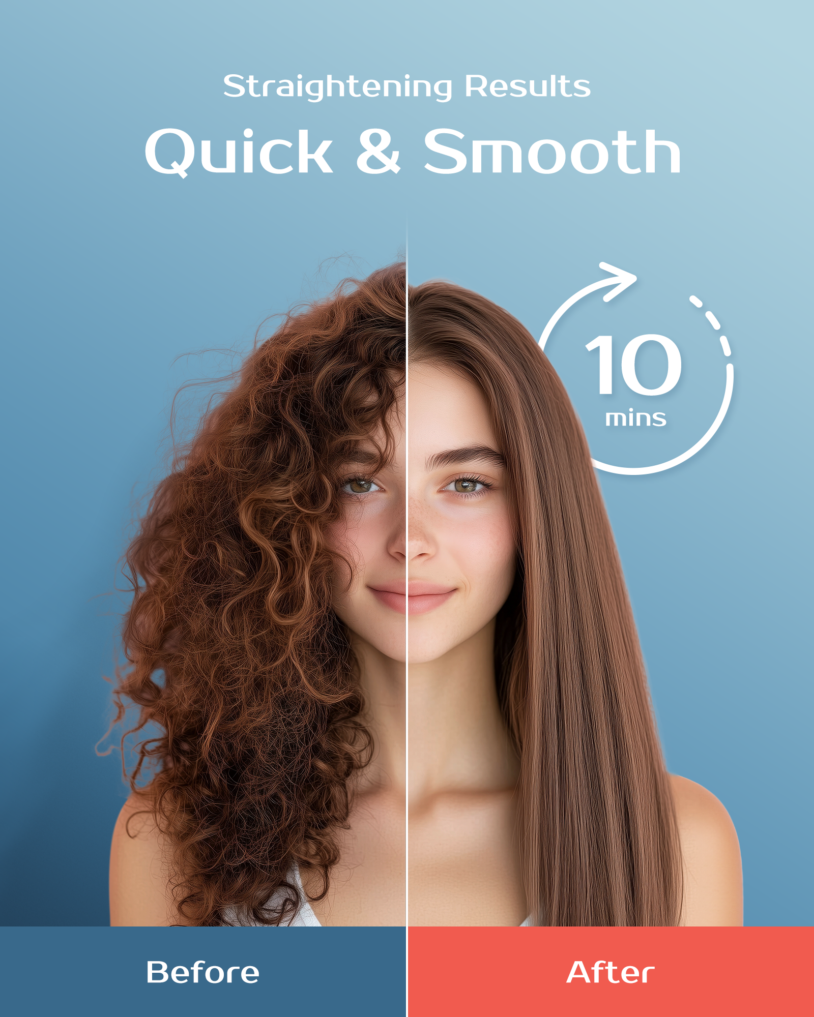 VOYA Cordless Ionic Hair Straightener Brush